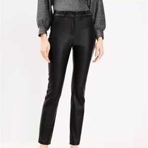 Loft Petite 4 Sutton Skinny Pants in Faux Leather